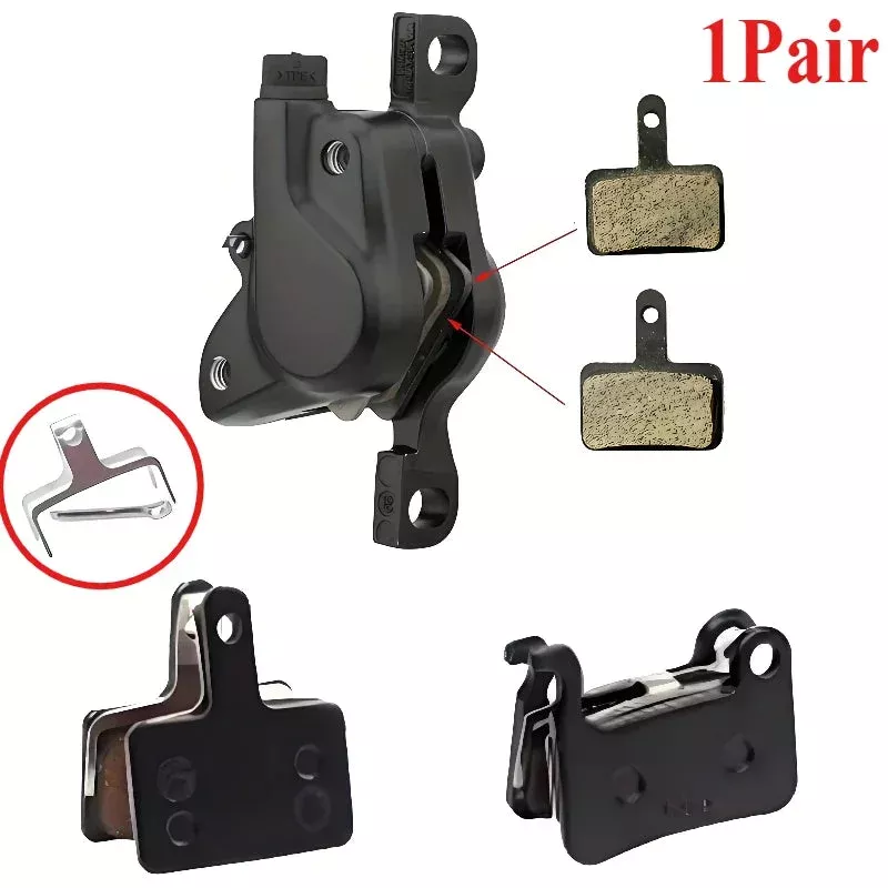 1 Pair MTB Disc Brake Pads Semi-MetallicSilent Braking