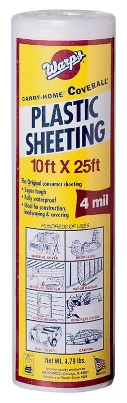 '4 MIL POLY ROLL 10''X25'' CLEAR'