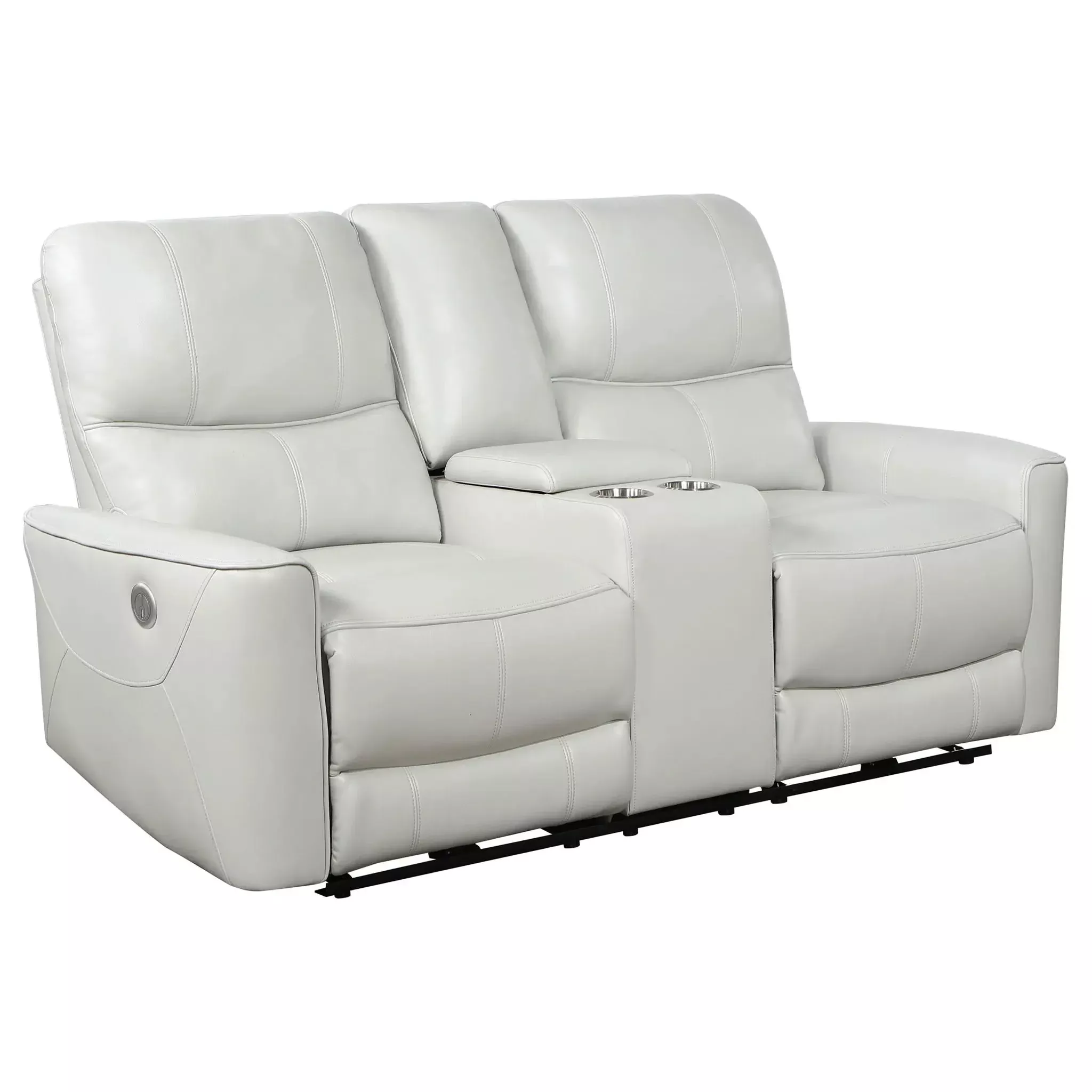 Greenfield Upholstered Power Reclining Loveseat Dove Grey