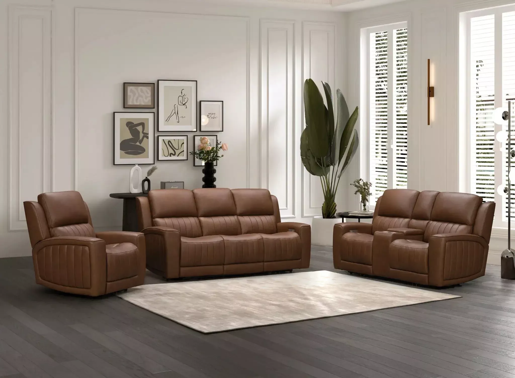 Pierce - Power Sofa With Power Recline, Power Headrest (Drop Down Table With Two Cup Holders)-Zero Gravity, Lumbar